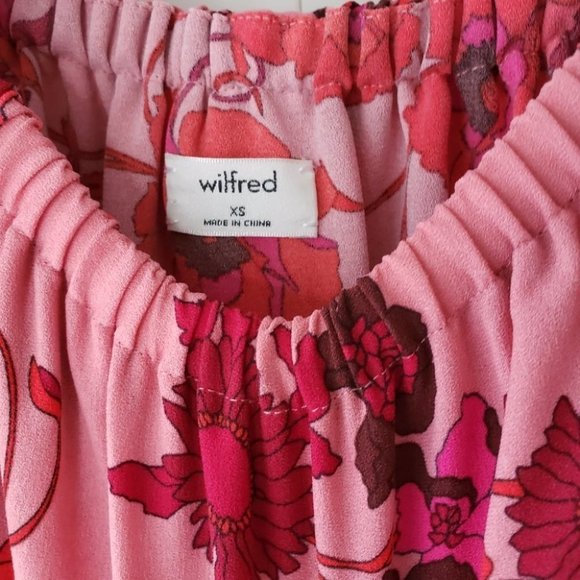WILFRED Hosta cold shoulder floral dress in pink and red sz XS - Picture 7 of 10